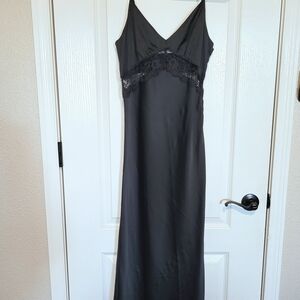 Elegant Black Lace Slip Dress